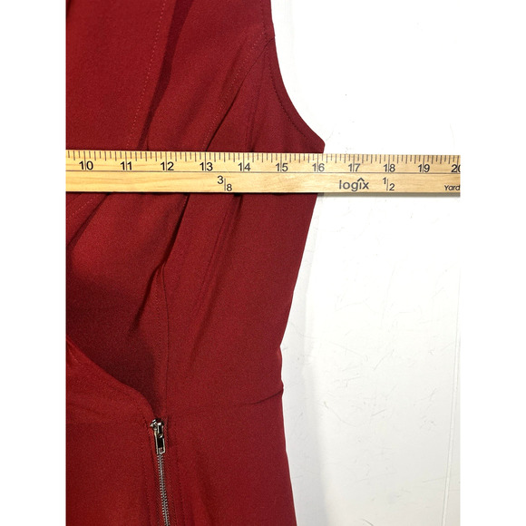 Forever 21 Short Romper Jumpsuit Size Small Front Zipper Skort Rust Red New - Picture 3 of 11